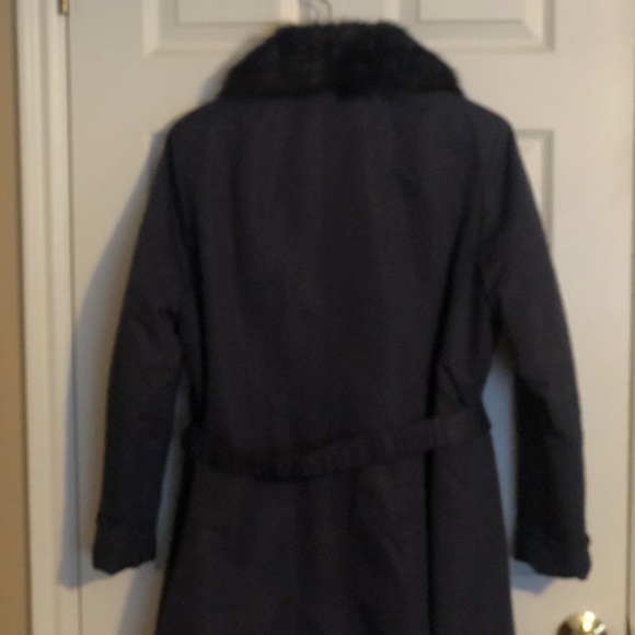 Dennis Basso coat size large navy blue - Picture 2 of 5